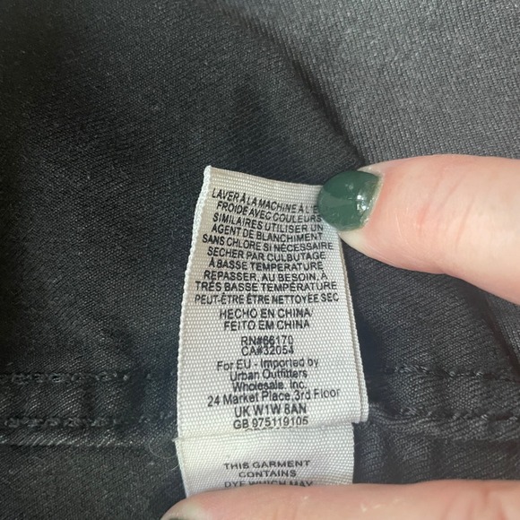 Free People Modern Femme Mini Skirt Women 4 Black Gray Colorblock Oxford Sang - Picture 7 of 8